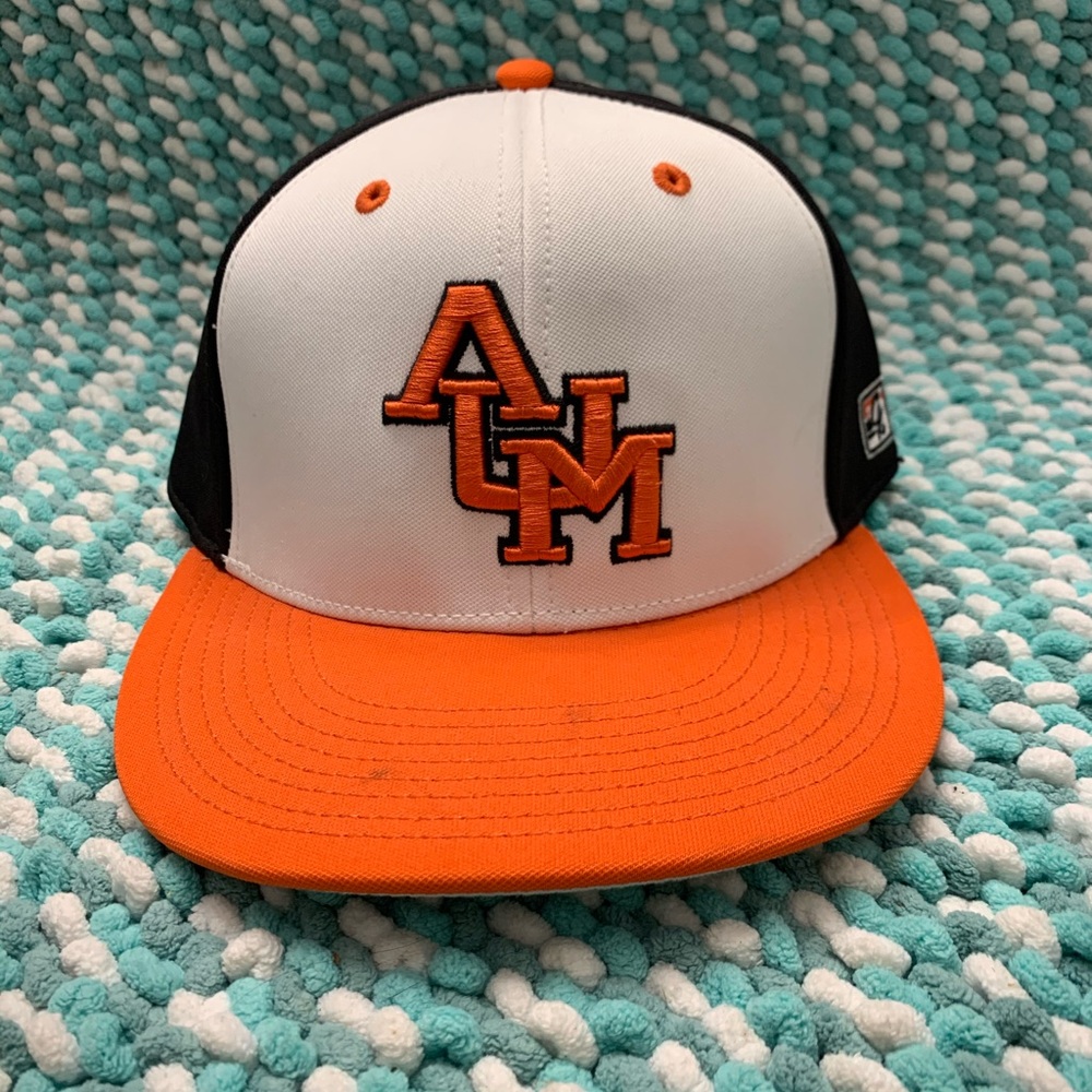 Orange and Black AUM baseball style hat